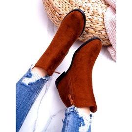 BUGO Bottines Compensées Femme Daim Camel Tema brun 5