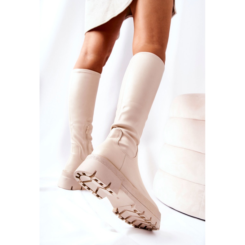 FJ1 Bottines Hautes Hemera Beige 1 FJ1 Bottines Hautes Hemera Beige 1