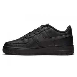 Chaussure Nike Air Force 1 Jr DO6396-001 blanche le noir 1