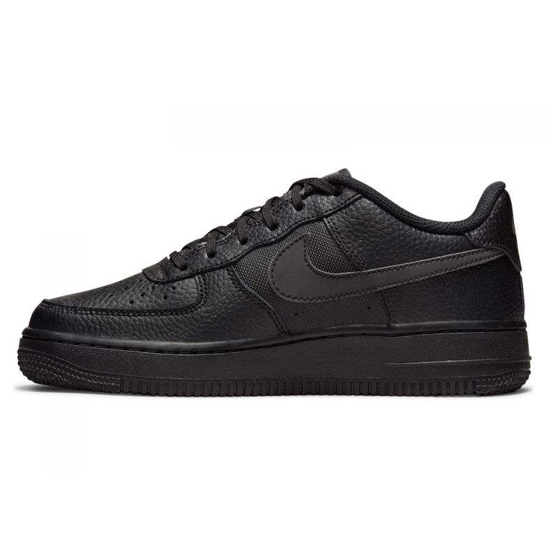 Chaussure Nike Air Force 1 Jr DO6396-001 blanche le noir 1