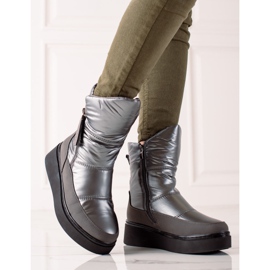Weide Bottes de neige chaudes et confortables le noir 3