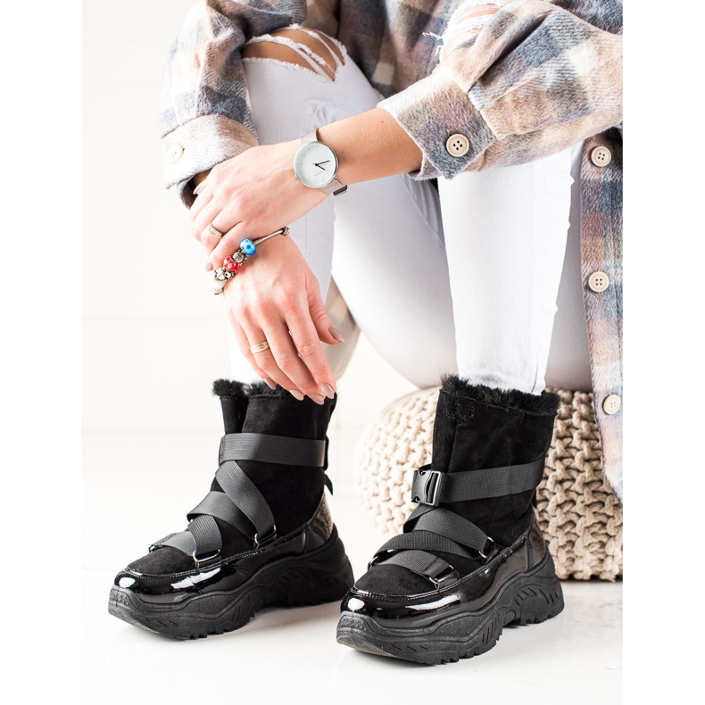 TRENDI Bottes de neige de sport le noir 1 TRENDI Bottes de neige de sport le noir 1
