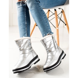 TRENDI Bottes de neige classiques sur la fermeture éclair argent 1 TRENDI Bottes de neige classiques sur la fermeture éclair argent 1