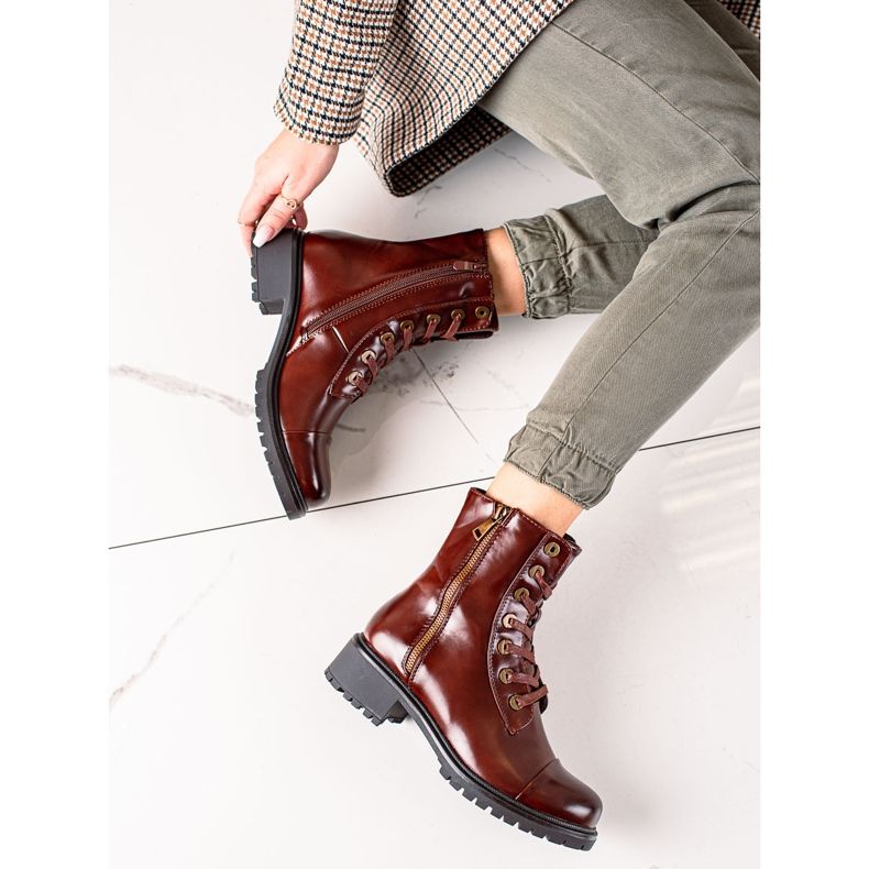 Super Mode Bottes marron avec fermeture éclair décorative brun 1 Super Mode Bottes marron avec fermeture éclair décorative brun 1