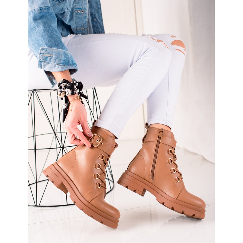 Sixth Sense Trappeurs élégants avec boucle brun 1