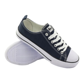 American Club Les baskets féminines liées au bleu marine américain LH10 multicolore 4
