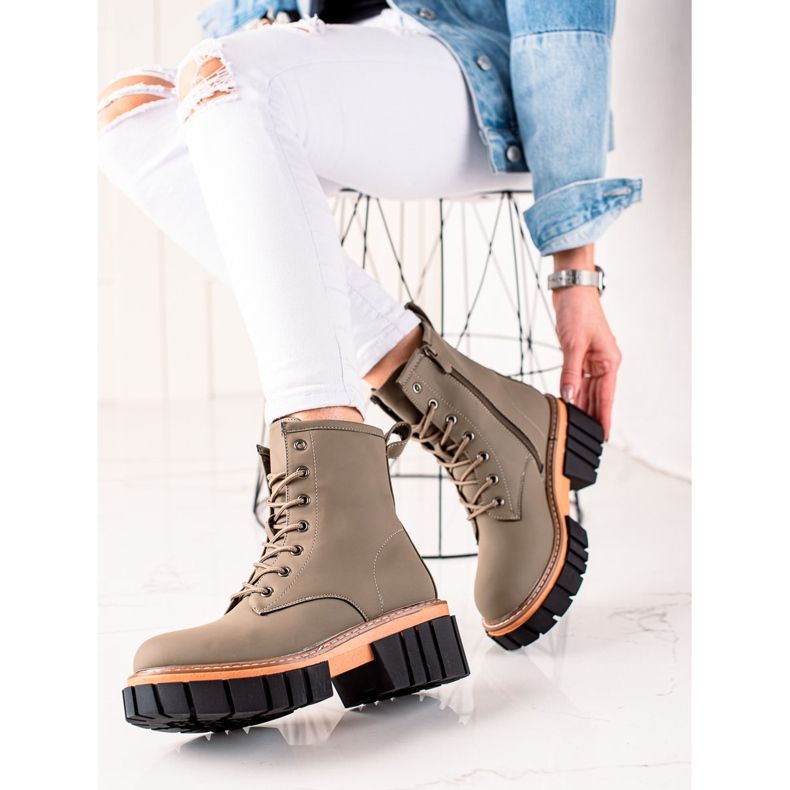 Seastar Bottes de trappeur sur la plateforme vert 1