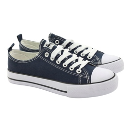 American Club Les baskets féminines liées au bleu marine américain LH10 multicolore 5