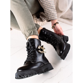 Groto Gogo Trappeurs noirs avec ornement le noir 1