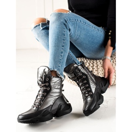 Seastar Bottes de neige chaudes à la mode argent gris 2