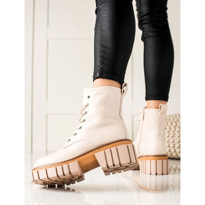 Seastar Bottes trappeurs sur la plate-forme beige 1 Seastar Bottes trappeurs sur la plate-forme beige 1