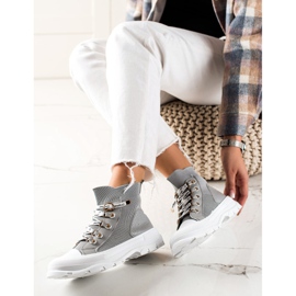 Goodin Baskets hautes à la mode gris 2