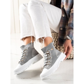 Goodin Baskets hautes à la mode gris 1 Goodin Baskets hautes à la mode gris 1