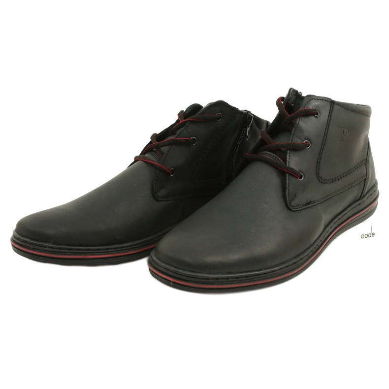 Polbut 339 chaussures pour hommes noires 3