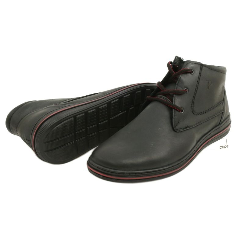 Polbut 339 chaussures pour hommes noires 4