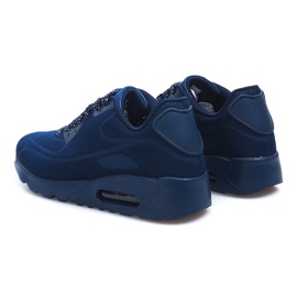 Chaussures de sport noires pour hommes 5586-3 bleu marin 2