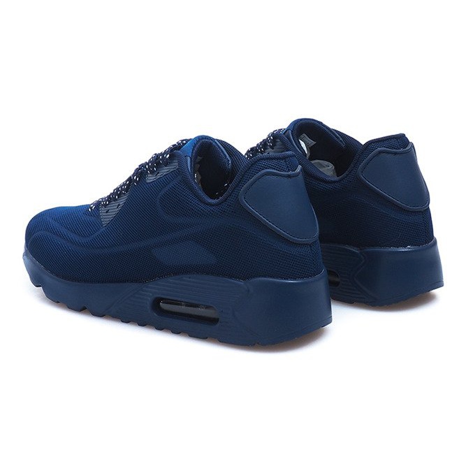 Chaussures de sport noires pour hommes 5586-3 bleu marine 2