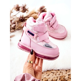 PJ2 Bottes de neige chaudes avec fermeture éclair Hesiera rose 2