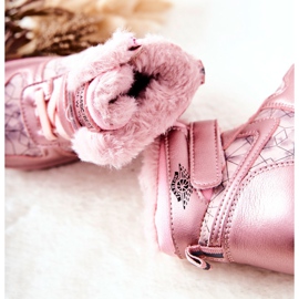 PJ2 Bottes de neige chaudes pour enfants Rose Shirinell 1