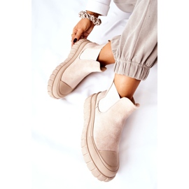 PH1 Bottines en daim sur une plate-forme Jennily beige 1