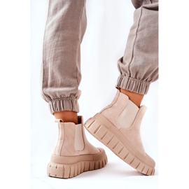 PH1 Bottines en daim sur une plate-forme Jennily beige 6
