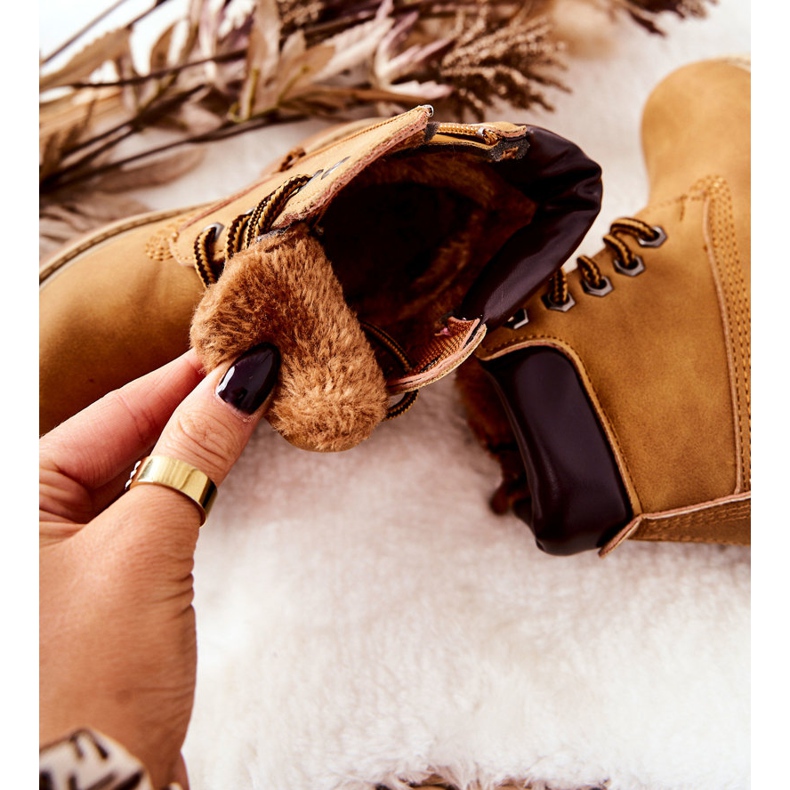 Bottes Trappeurs Enfant Camel Milos brun 1