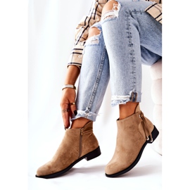 Boots Femme Daim Beige Numbero 1