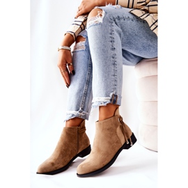 Boots Femme Daim Beige Numbero 2