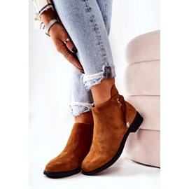 Bottes Numbero en daim camel pour femmes brun 4
