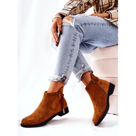 Bottes Numbero en daim camel pour femmes brun 2