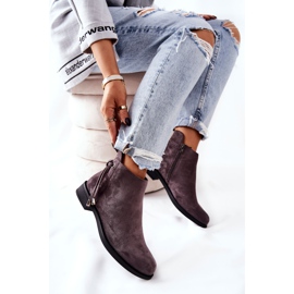Boots Femme Daim Gris Numbero 1