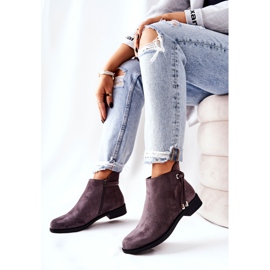 Boots Femme Daim Gris Numbero 3