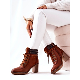 Bottes Chaudes Sur Un Talon Camel Charmmis brun 5