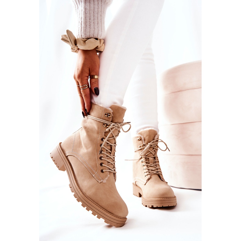 Bottes Chaudes Workers Beige Kimmie 1