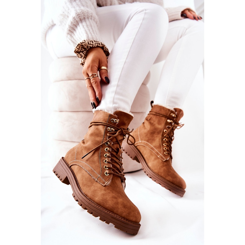 Bottes Chaudes Ouvriers Camel Kimmie brun 1