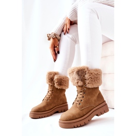 Bottes Chaudes Avec Fourrure Beige Farley brun 3