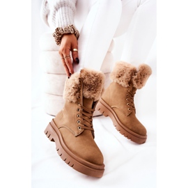 Bottes Chaudes Avec Fourrure Beige Farley brun 5