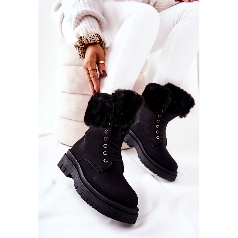 Bottes Chaudes Avec Fourrure Noir Farley 1