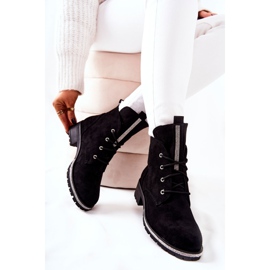 Bottes chaudes en daim noires Grecia le noir 5
