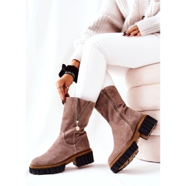 PA2 Bottines isolées en cuir Cappucino Souffle multicolore 3