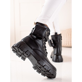 TRENDI Trappeurs à la mode noir 1