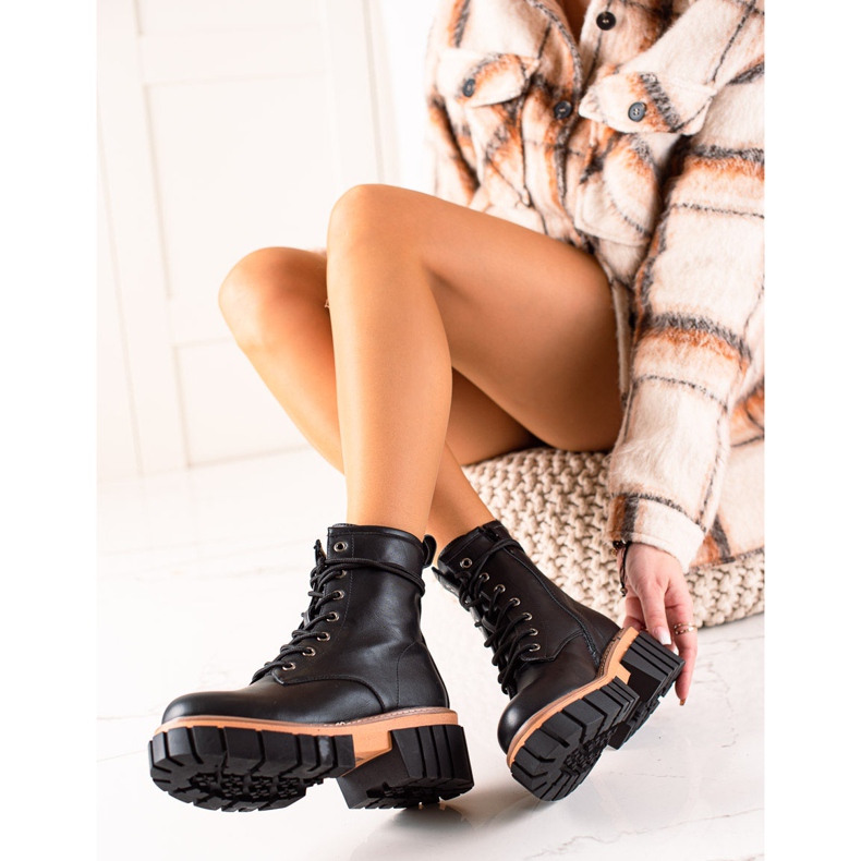 Seastar Bottes trappeurs sur la plate-forme noir 2
