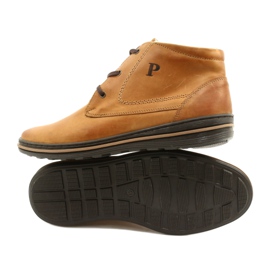 Polbut Bottes d'hiver pour hommes, nouées 339S camel beige jaune 4
