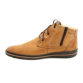 Polbut Bottes d'hiver pour hommes, nouées 339S camel beige jaune 2