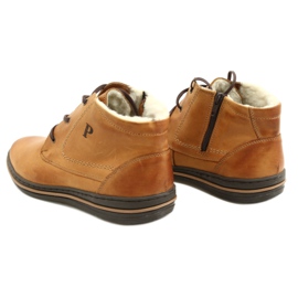 Polbut Bottes d'hiver pour hommes, nouées 339S camel beige jaune 5