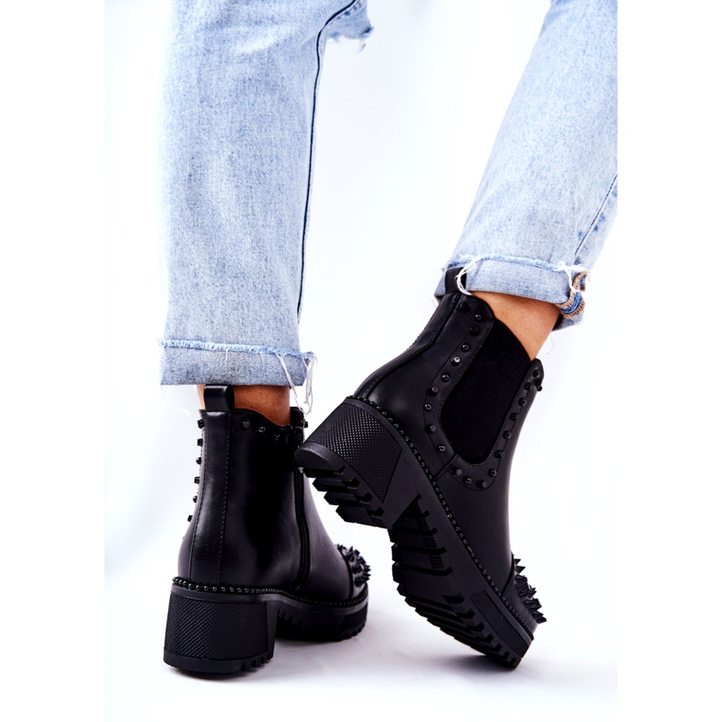 PG1 Bottes Comonis Jodhpur Noires Avec Jets 2