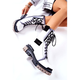 Bottines Cuir Bottes Chaudes Maciejka Blanc 05113-11 noir 3