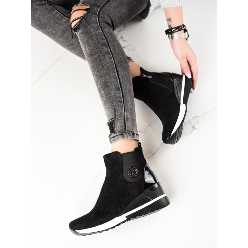 W. Potocki Bottes sur Wedge Potocki noir 1