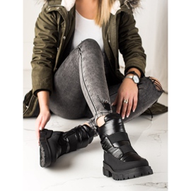 Weide Bottes de neige noires sur le curseur le noir 2 Weide Bottes de neige noires sur le curseur le noir 2