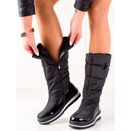 TRENDI Bottes de neige hautes noires 2